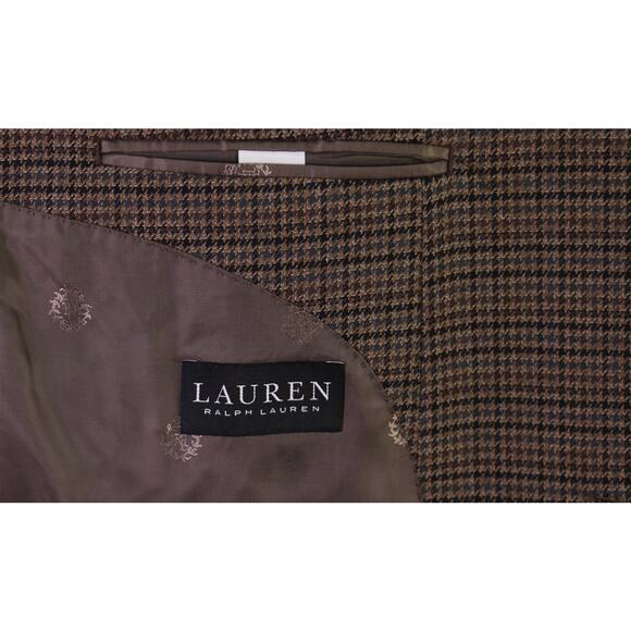 Ralph Lauren Black Label Mens Brown Black Check Sportcoat Blazer 46L - Picture 7 of 8
